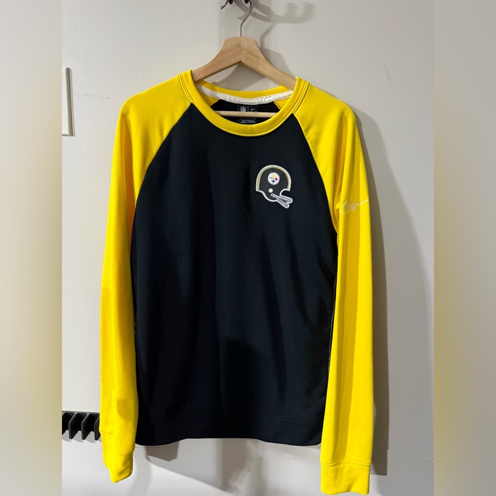 Men’s Pittsburgh Steelers Nike Sweatshirt, Black/Yellow, Sz Small